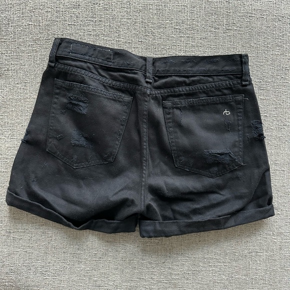 Rag & Bone boyfriend rebel shorts black size 26 - Picture 2 of 4